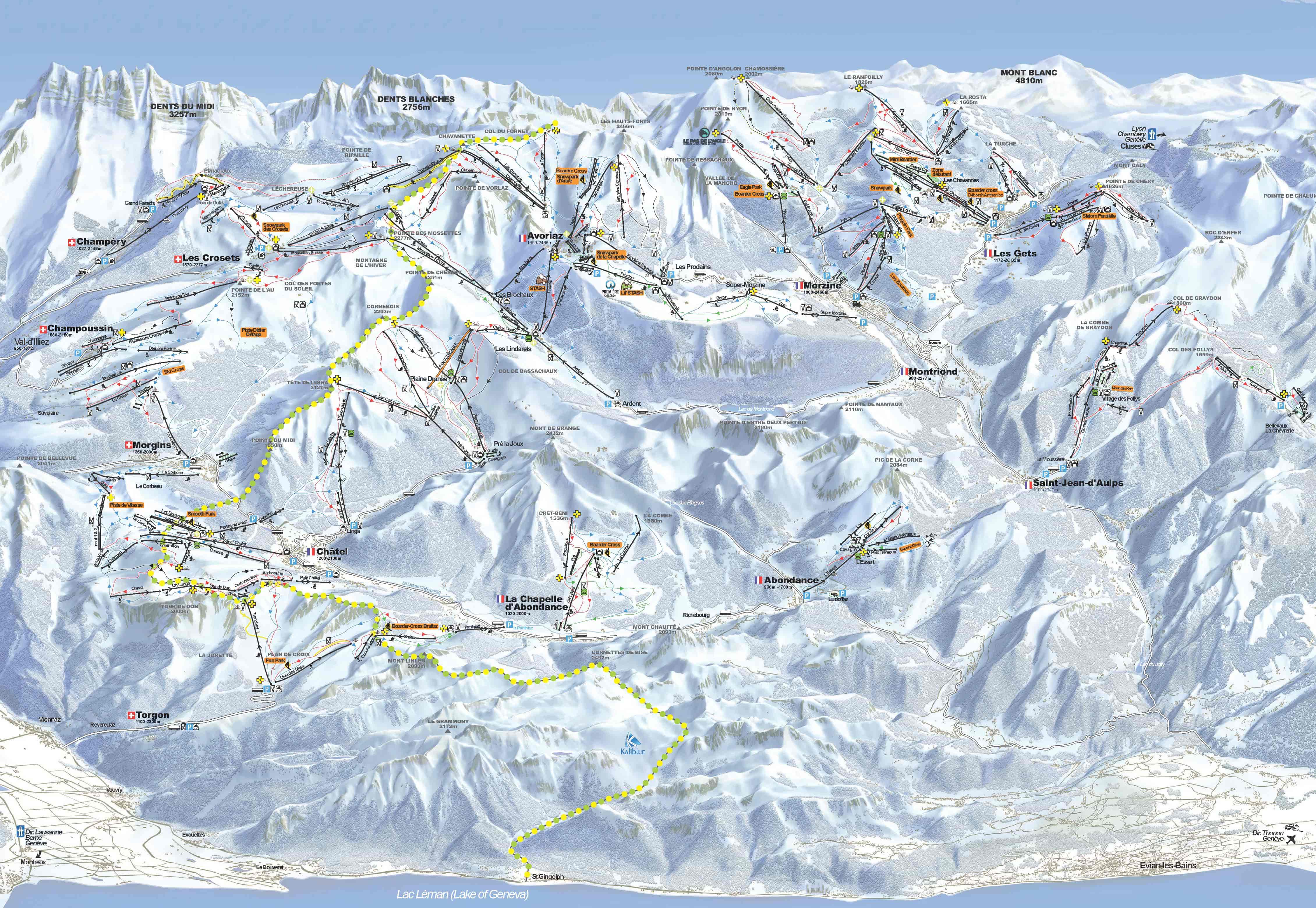 Plan - Portes du Soleil